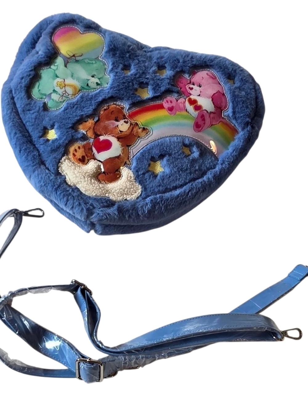 Dollskill x Carebears Lotsa heart hoodie backpack in blue - Picture 4 of 6